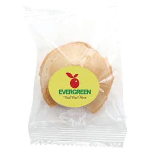 Promotional Fortune Cookies with round sticker